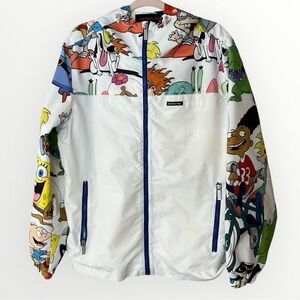Member’s Only Jacket Nickelodeon Windbreaker Hood Sponge Bob Rocko Rugrats